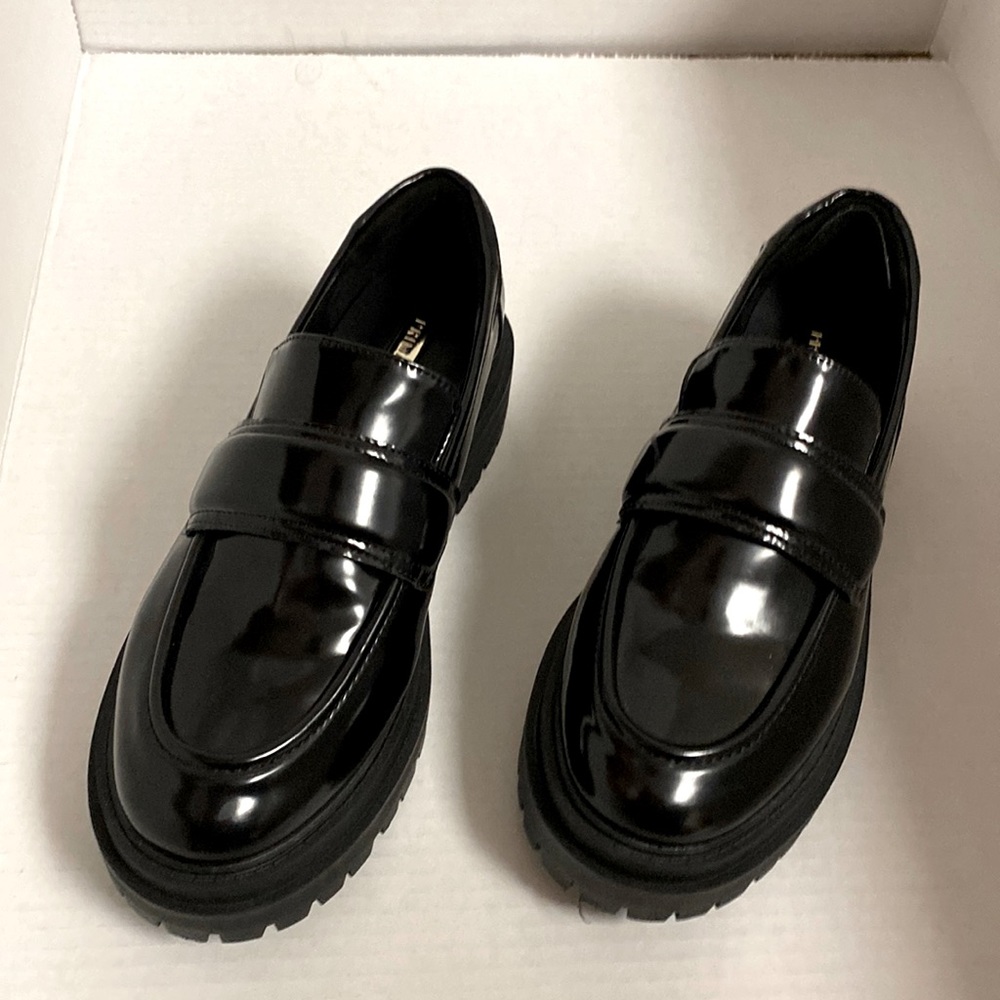Primark Chunky Y2K Loafers Size 9 Black